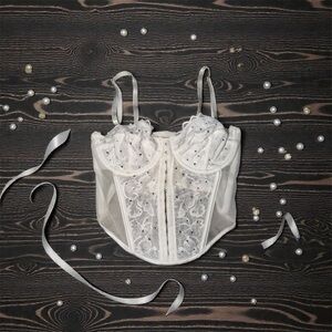 Primark White Lace Bustier